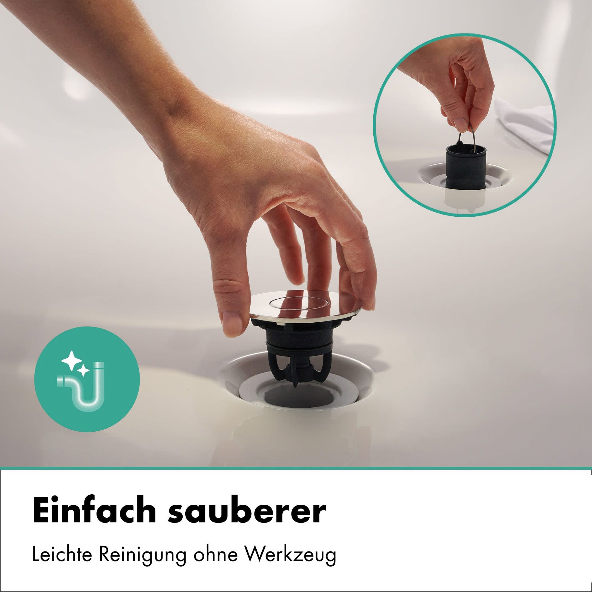 Hansgrohe Flexaplus Komplettset Ab- und Überlaufgarnitur für Badewanne, Badewannen, 58154000, chrom - chrom
