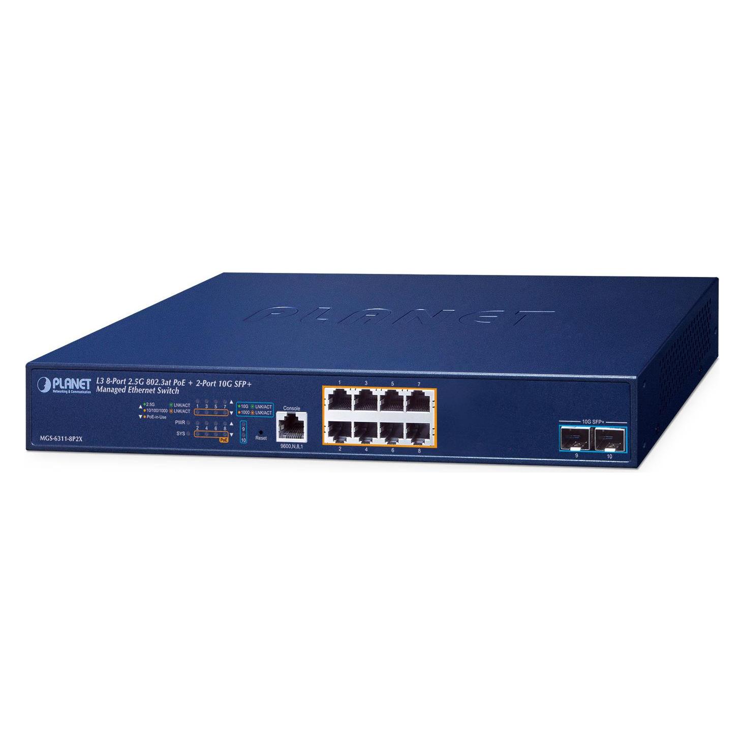 Planet MGS-6311-8P2X 8-Port Managed Ethernet Switch (8 Ports) (MGS-6311-8P2X)