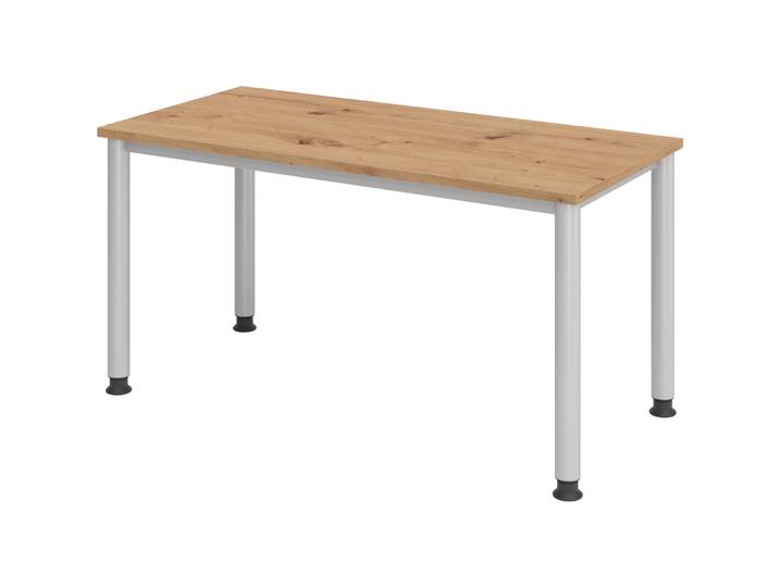 Schreibtisch Office Asteiche Holzwerkstoff Höhenverstellbar B 140 T 67 cm - Schreibtisch