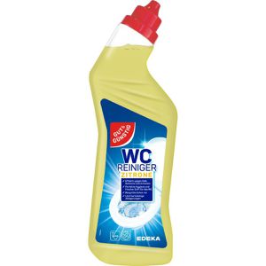 Gut&Günstig WC-Reiniger Zitrone, flüssig, mit Citrusduft, Schräghalsflasche 1 Liter