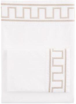 Aries Greek Key Embroidered Sheet Set - Natural, Full - Ballard Designs