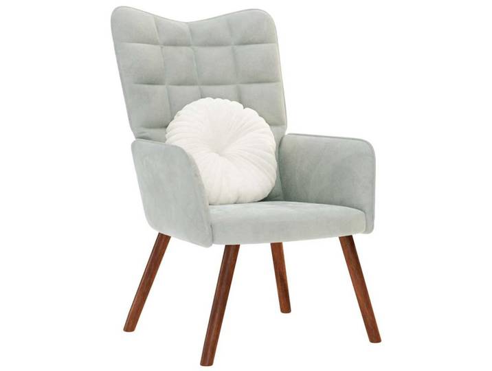 vidaXL Relaxsessel, Relaxsessel Hellgrau Samt