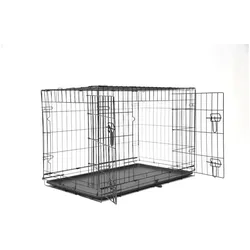Nordic Paws Wire cage black M 47 x 77 x 55 cm - (540058529736), Gehege