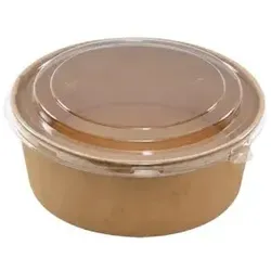 Kraft-Salatschüssel + Antibeschlagdeckel (250 Stück)