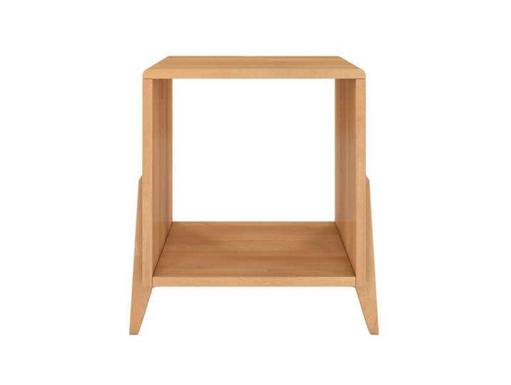 Visby Massivholznachttisch Gdansk, Buche - lackiert, Naturfarben, Buchefarben, Buchenholz, 45x51x35 cm, Schlafzimmer, Nachtkästchen