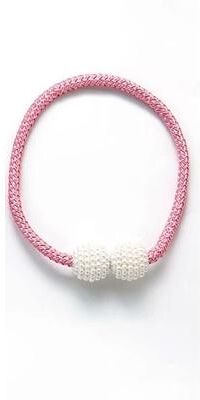 Uplifted Goods Magnetic Pearl Curtain Clip Tie Back pink 1pc