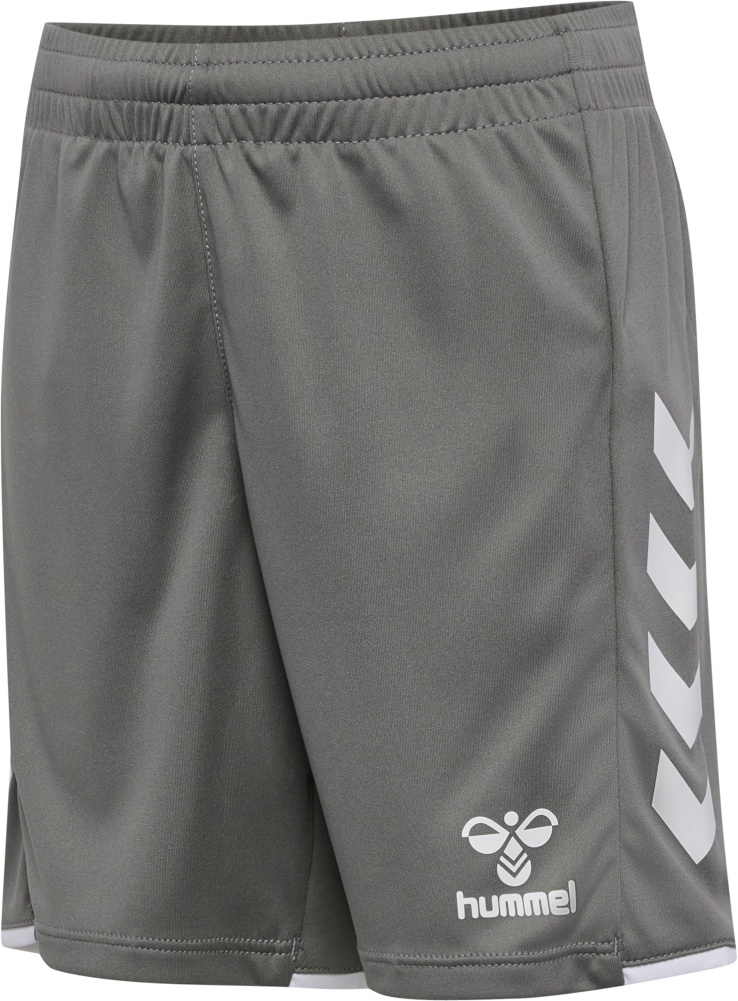 Trainingsshorts HUMMEL "hmlCORE 2.0 SHORTS KIDS", Kinder, Gr. 152, N-Gr, steel gray, weiß, Obermaterial: 100% Polyester, Hosen Trainingsshorts, reguläre Passform, für Kinder und Jugendliche, sportlich, atmungsaktiv steel gray, weiß 152, N-Gr