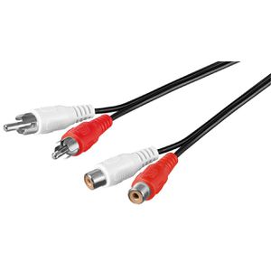 Goobay Audiokabel 50437, Verlängerungskabel, Cinch-Buchse auf Cinch-Stecker, 10 m