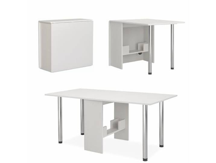 Rodnik Klappbarer Esstisch, Tisch klappbar, 170x81x73cm, Klapptisch platzsparend für Küche, Esszimmer & Büro (Weiss)