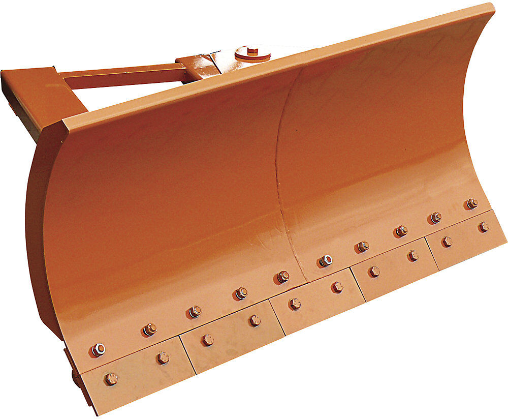 Schneeschieber für Stapler, mit Stahlschürfleiste, Schildbreite 2100 mm, orange Eichinger