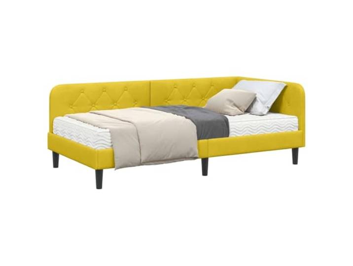 KTHLBRH Ecksofa, Samt, Gelb, 100 x 200 cm Platzsparendes L-Design, weicher Stoff, für ein modernes Wohnzimmer