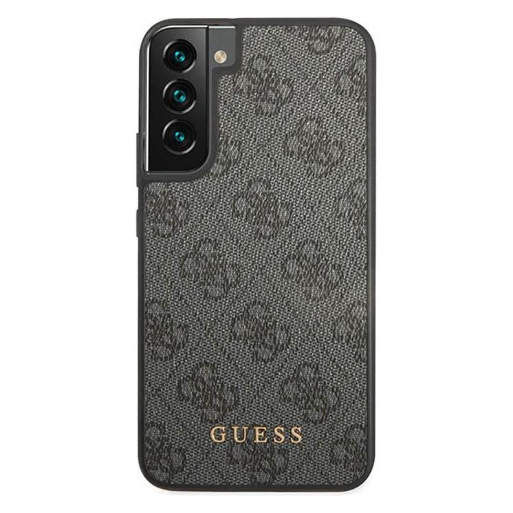 Guess 4G Metal Gold Logo Case für Samsung Galaxy S23 - grey (Samsung Galaxy S23) (GUHCS2GUHCS23SG4GFGR)