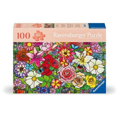 Erwachsenenpuzzle 100 XL-Teile - Blumenfenster