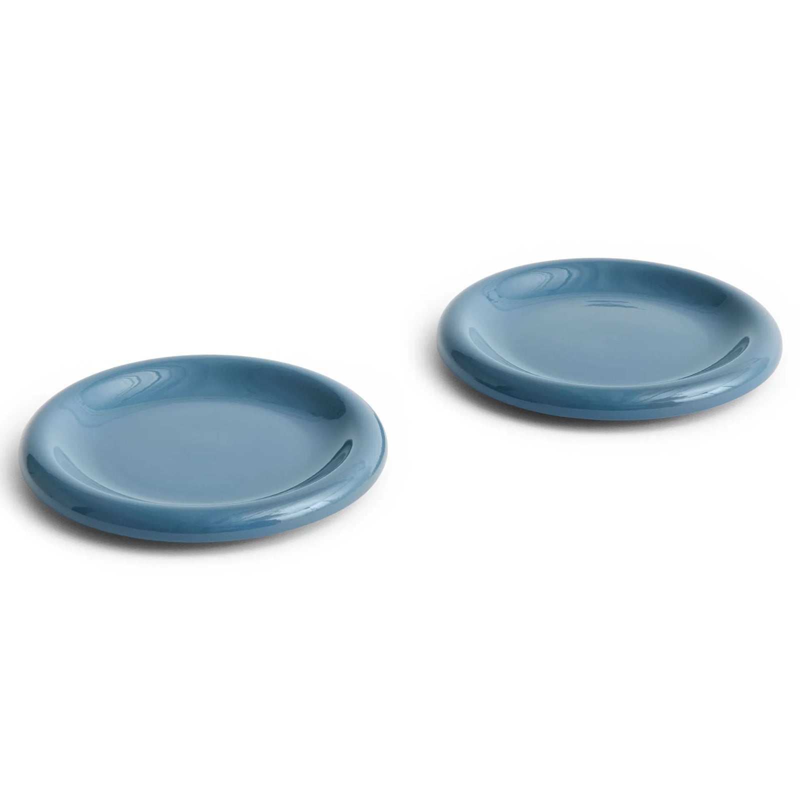 HAY Barro bord set van 2, blauw, Ø 18 cm
