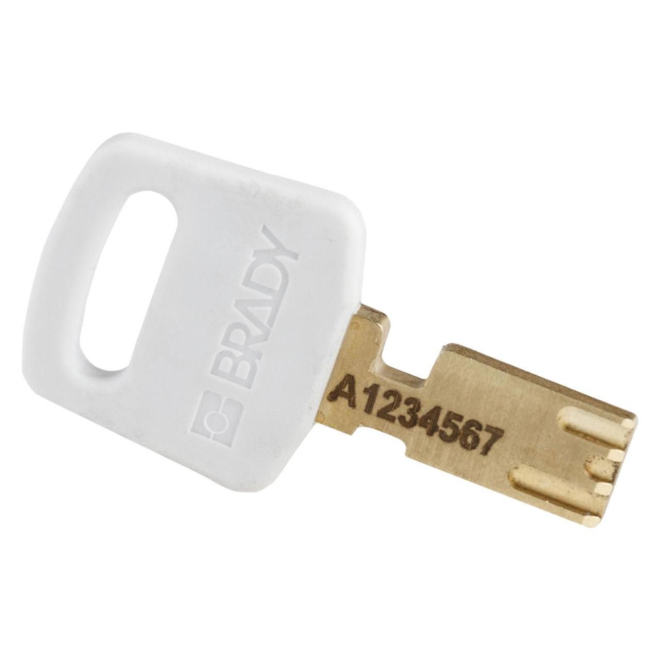 Brady SafeKey Nylon Lockout-Vorhängeschlösser (NYL-WHT-38PL-KD)