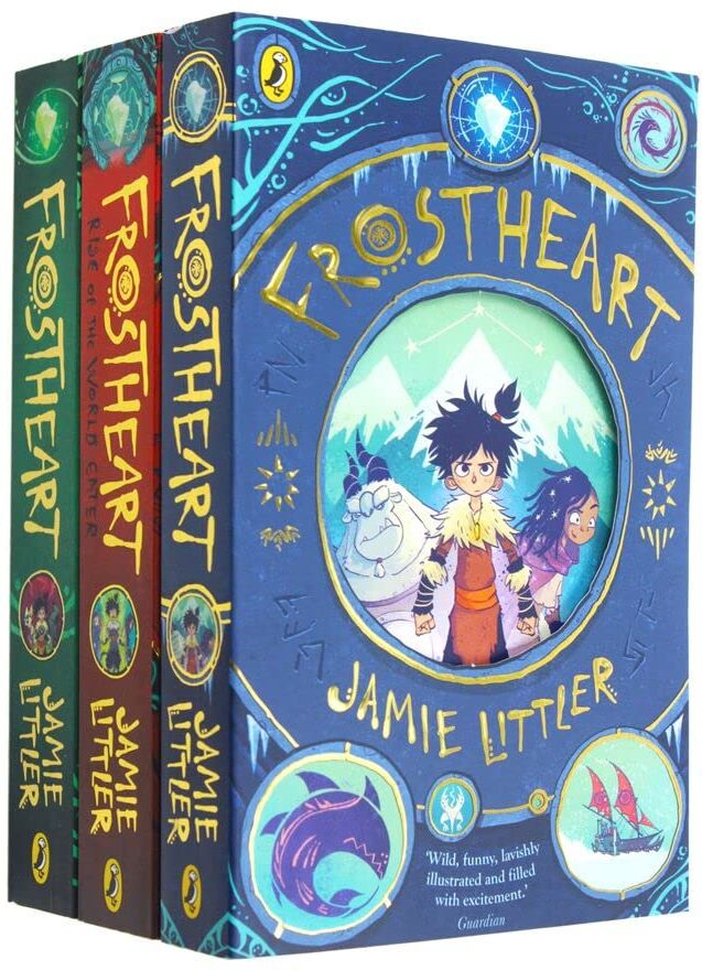 Puffin Frostheart Trilogy 3 Books Collection Set by Jamie Littler - Paperback - Fantasy Adventure - Ages 9-12 - Frostheart, Escape from Aurora, Rise of the World Eater