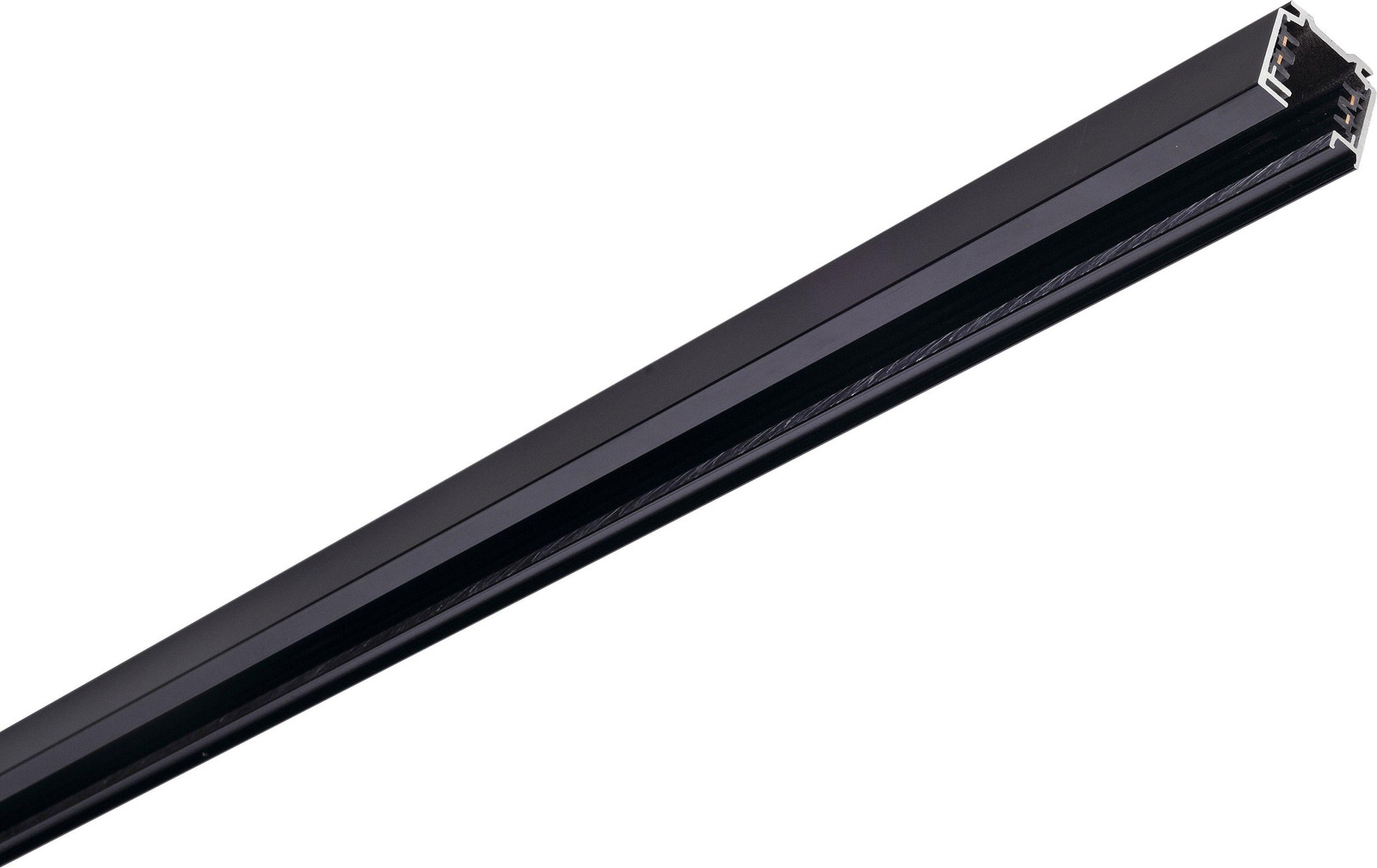 SLV EUTRAC driefasige stroomrail, zwart, Lengte: 2 meter