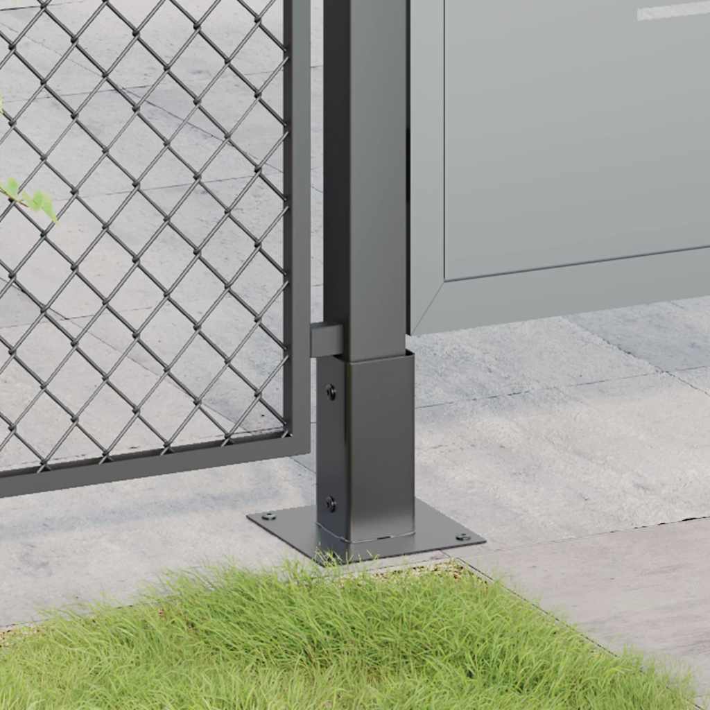 vidaXL Bases de poteau carrées 12 pcs anthracite 71x71 mm