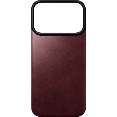 Nomad Magnetic Leather Back iPhone 18 Pro Burgundy Horween