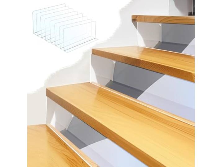 Treppenschutzgitter Transparente Staubschutzabdeckung Treppenöffnungen, 6/8 Stück, Absturzsicherung Treppenlücken, Sicherheitsgitter Haustiere, Möbelbarriere Unter Couch