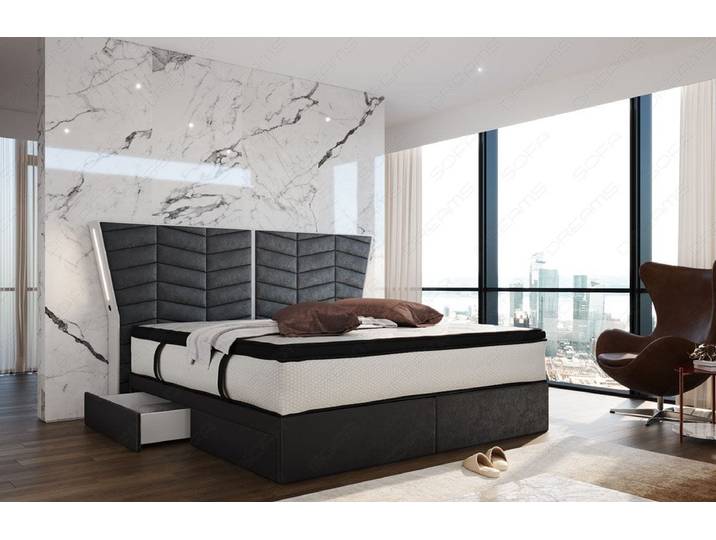 Boxspringbett Novara Stoff