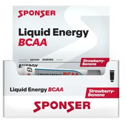 SPONSER Energiegel Liquid Energy BCAA Strawberry-Banana | 18 Tuben Box