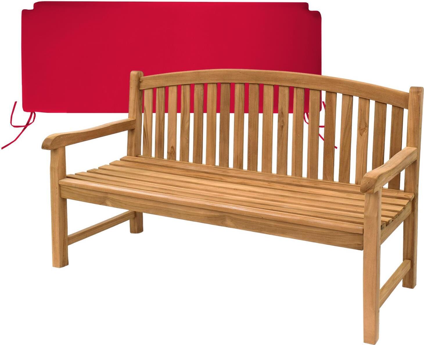 Gartenbank Bari Teak Massivholz 150 cm Rot