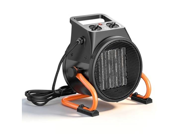 VEVOR Chauffage de Serre 2000 W Chauffage Soufflant Électrique PTC Portable\, avec 2 Niveaux de Chauffage et Mode Ventilation\, pour Serre\, Bureau et Maison\, Angle Réglable 15°\, Protection Surchauffe
