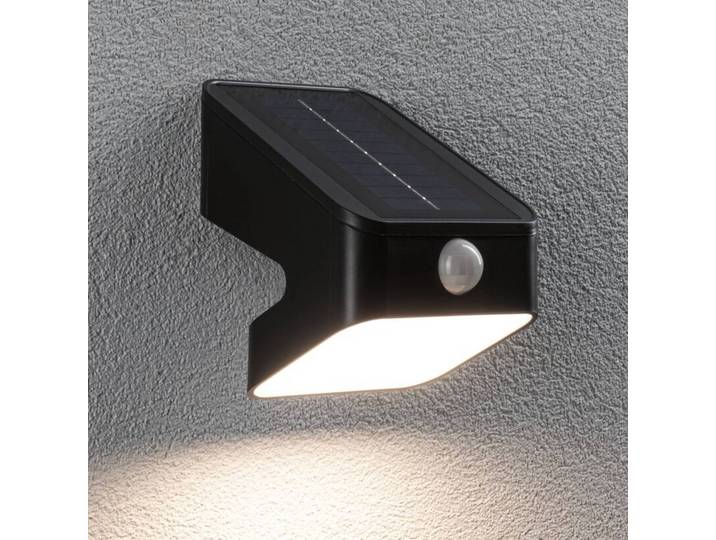 Paulmann Solar-Außenwandlampe Lesly, anthrazit, Sensor IP65 Lesly, schwarz, Kunststoff, Modern, Wandleuchte außen
