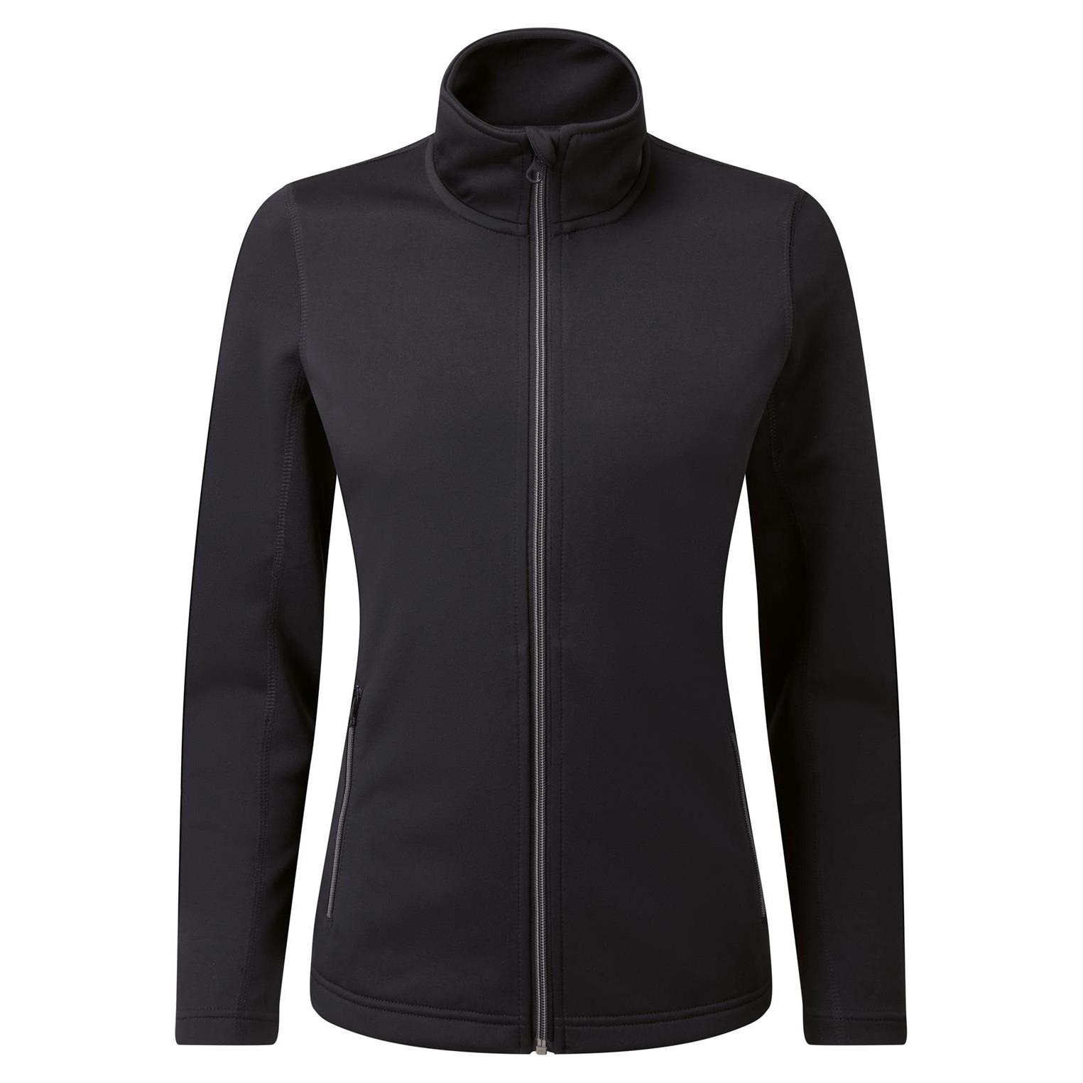 Premier Dames/Dames Geverfd Sweat Jasje (Zwart)