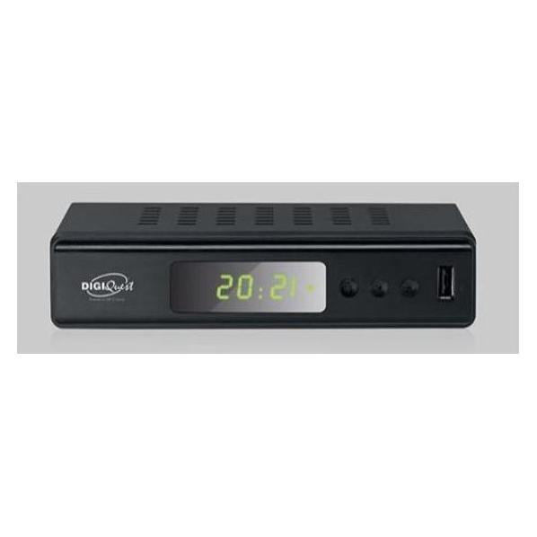 Digiquest Twin Tuner Small Edition Ethernet (RJ-45), Full HD Terrestrisch Schwarz (DVB-T2) (RICD1201_SE)