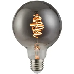 Nordlux LED Filament-Leuchtmittel DECO G95 SPIRAL, E27, 4.5W 1800K 140lm, dimmbar, rauchfarben NORD-2080192747