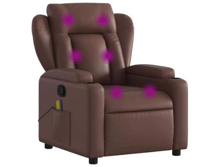 vidaXL Massagesessel Braun Kunstleder