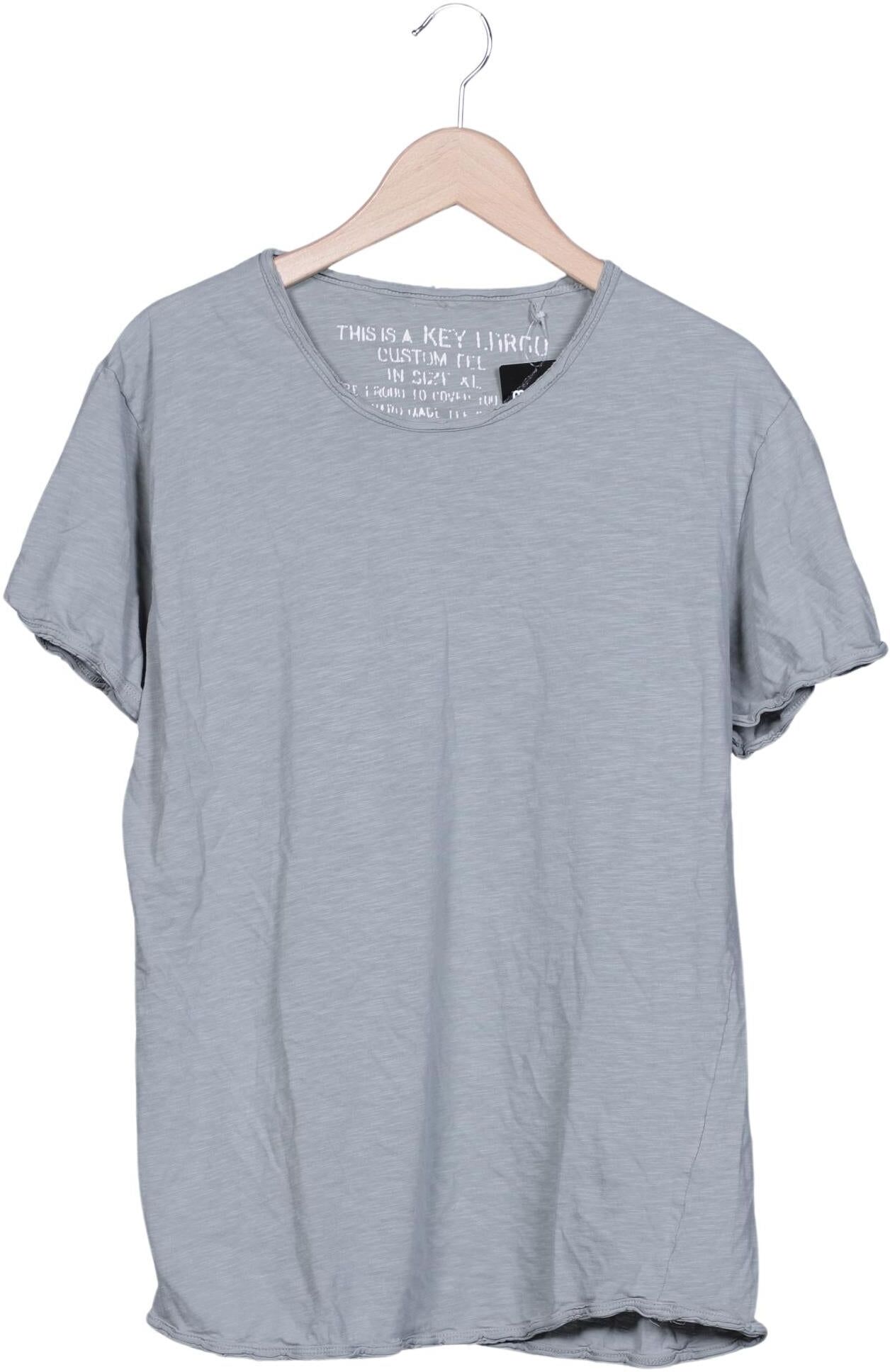 Key Largo Herren T-Shirt, Grau, Gr. XL, Baumwolle - Second Hand
