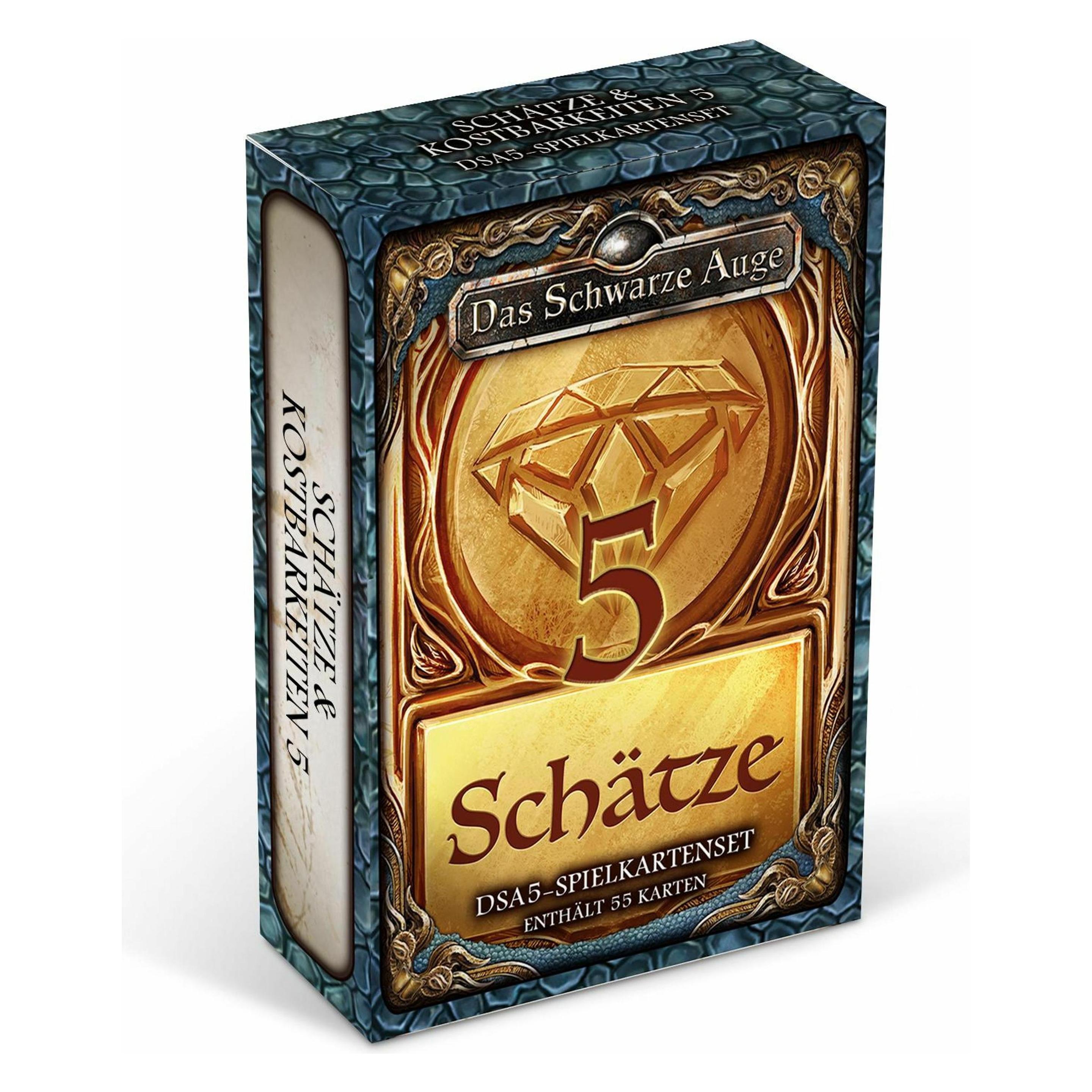 Ulisses Spiele DSA5 Spielkartenset - Schätze & Kostbarkeiten 5, 55 Karten (DE-Ausgabe) (Deutsch, 3 - 5 Spieler) (US25473)