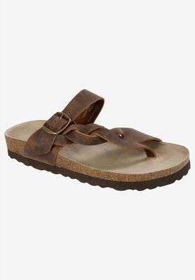 Women's Crawford Sandal by White Mountain in Brown Leather (Size 11 M)