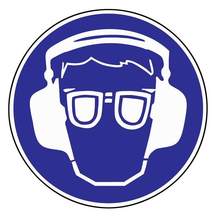 HP Autozubehör Gebotszeichen Gehör-/Augenschutz benutzen Kunststoff (3000277512)