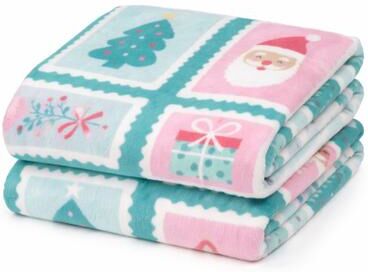 Beary Christmas Plush Throw by BrylaneHome in Christmas Stamps