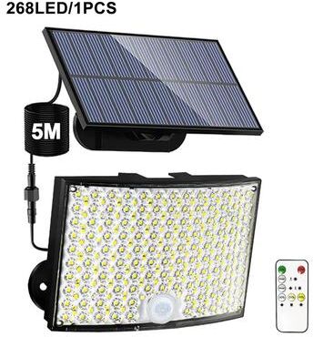 Inspired Finds 348LED Solar Outdoor Security Motion Sensor Light Waterproof Garden Garage Spotlight 268led 1pc
