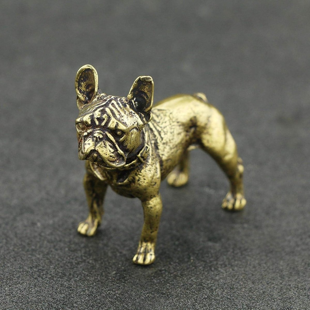 Goudkleurige Fengshui Messing Figuren voor Bureau Decoratie in Antiek Brons Mini Formaat