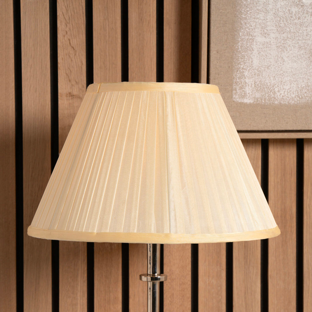 Ophelia & Co. Silk Pleated Empire Shade Almond 25cm H x 45cm W x 45cm D