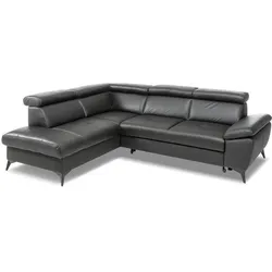 Ecksofa Rio Leder Schwarz