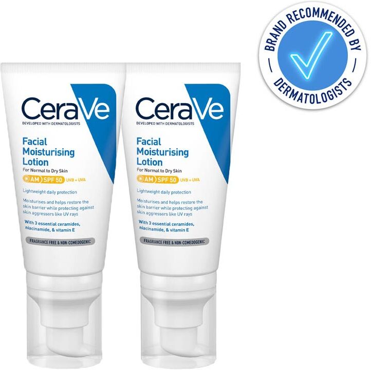 CeraVe AM Facial Moisturising Lotion SPF50 with Ceramides & Vitamin E