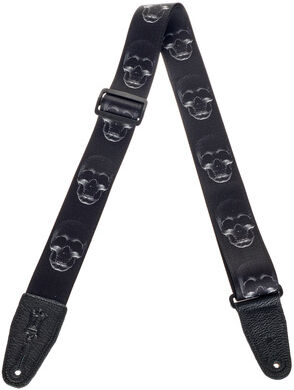 Levys "Poly Strap 2" BK Skulls" Schwarz