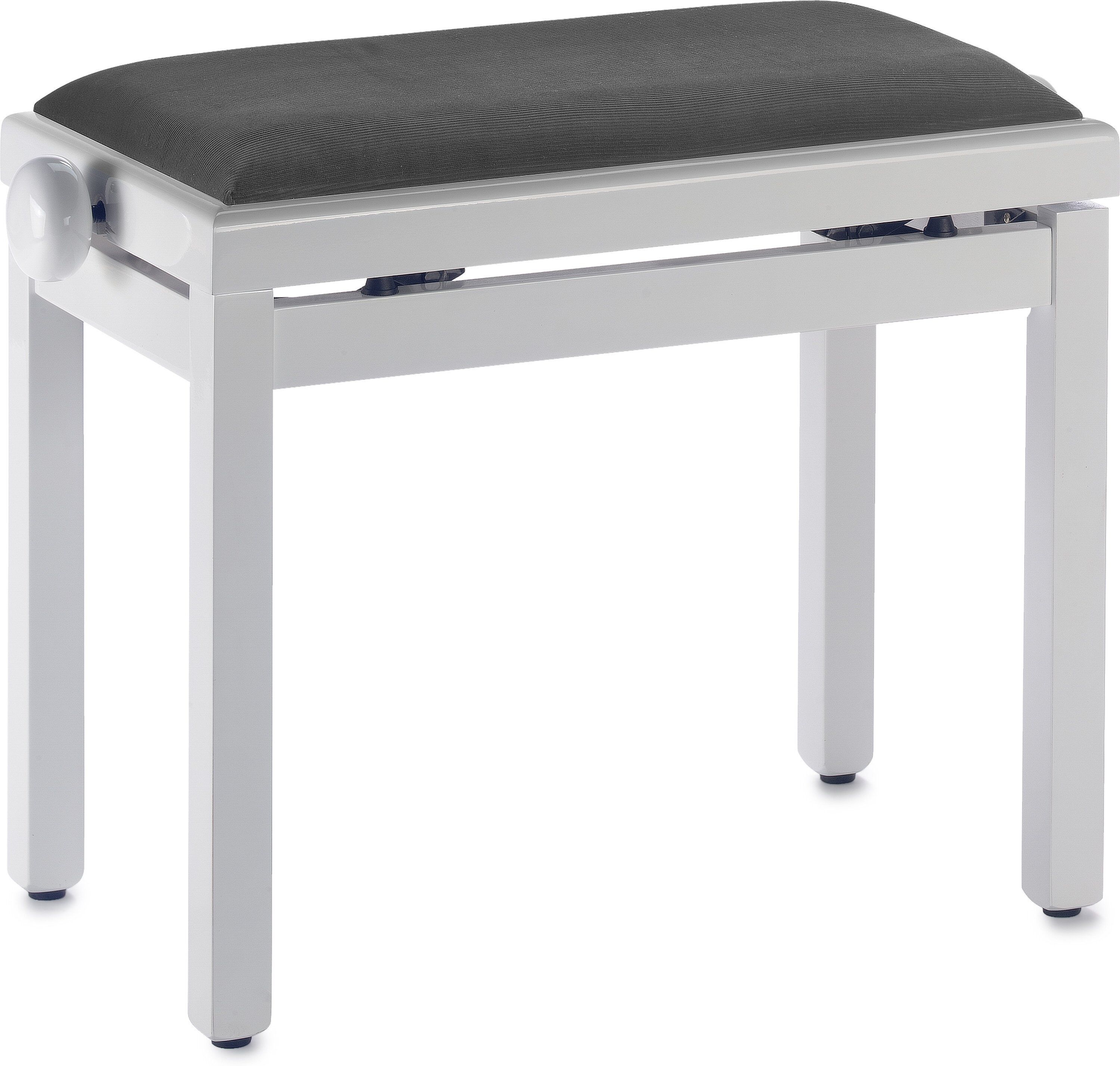 Digitalpiano.com Digitalpiano DPB-100 Klavierbank Weiß Poliert