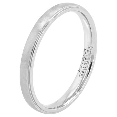 Partnerring AKZENT "Elegant Simplicity, silberfarbig, langlebig" Gr. 70, silber (silberfarbig), Fingerringe, Herren, 70, Edelstahl