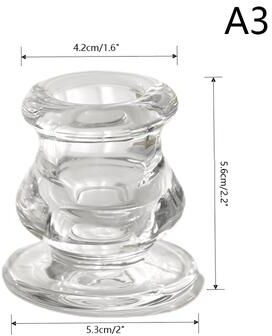 Inspire Daily Merch Novelty Glass Candle Holder Romantic Candle Stand Wedding Centerpieces Desk Ornaments Gifts 3