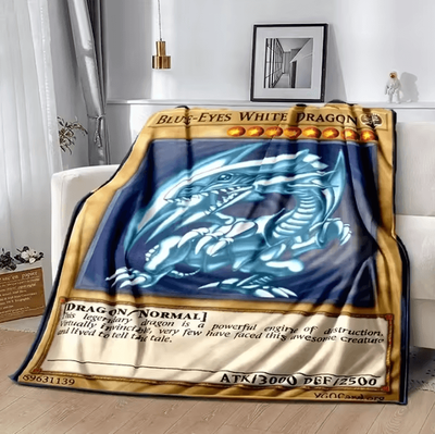 Inspire Curations Blue Eyes White Dragon Anime Throw Blanket 2 130x150cm