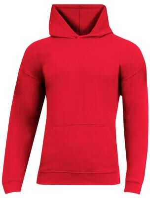 A4 N3528 Softek Long-Sleeve Hooded T-Shirt in Scarlet size 3XL   65/35 Polyester/Cotton