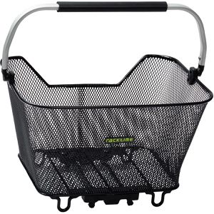 Racktime Fahrradkorb BASKIT Deluxe, schwarz, Metall, 23 l, hinten, für Gepäckträger, 33 x 30 x 45 cm, mit Adapterplatte